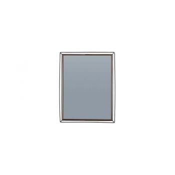 Oglinda decorativa cu rama din pal si metal Louisa Nuc / Negru, l55,5xH70,4 cm