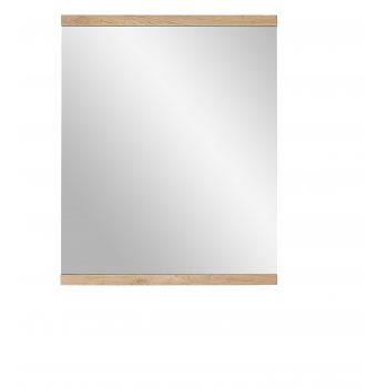 Oglinda din furnir si lemn Crispin Natur, l71xH88 cm