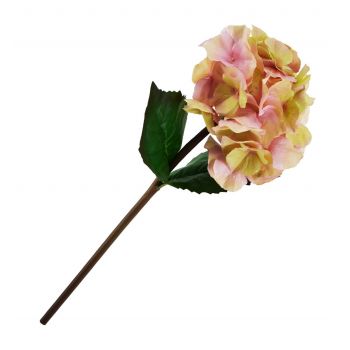 Fir floare artificiala Hortensia Roz, 55 cm