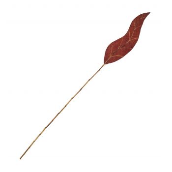 Ramura decorativa artificiala Leaf Caramiziu, H200 cm, 1 bucata