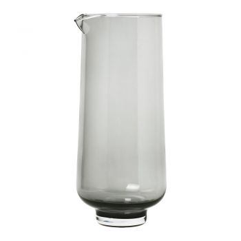 Carafă din sticlă pentru apă Blomus Flow, 1,1 l, negru transparent