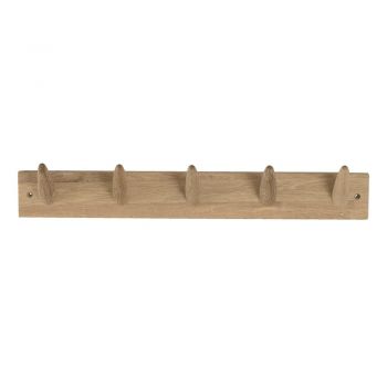 Cuier de perete din lemn de stejar Canett Uno, lățime 60 cm