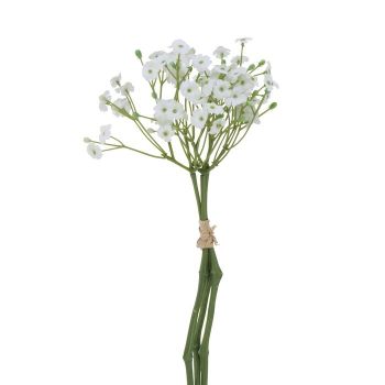 Buchet flori artificiale Gypsophila Alb / Verde, H29 cm
