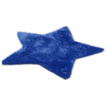 Covor Shaggy Soft forma stea albastru 100x100 ieftin