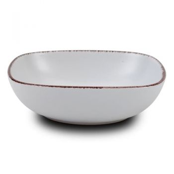 Bol din ceramica, White Sugar Alb, 16,5 cm