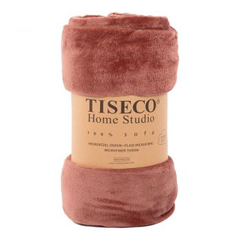 Pătură din micropluș Tiseco Home Studio, 220 x 240 cm, roz