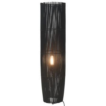 vidaXL Lampă de podea, negru, 72 cm, răchită, E27