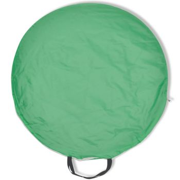 vidaXL Cort de plajă cu parasolar pliabil, verde