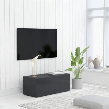 vidaXL Comodă TV, gri, 80 x 34 x 30 cm, PAL