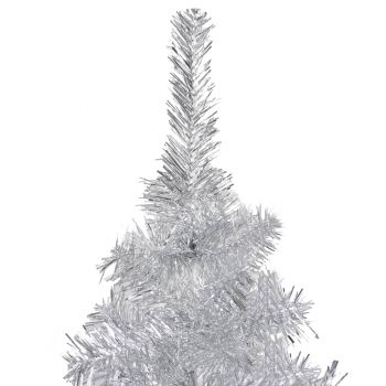 vidaXL Pom de Crăciun artificial cu suport argintiu 180 cm PET