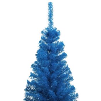 vidaXL Pom de Crăciun artificial subțire suport albastru 180 cm PVC