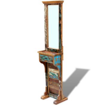vidaXL Oglindă pentru hol, 47 x 23 x 180 cm, lemn reciclat solid