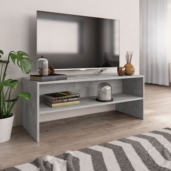 vidaXL Comodă TV, gri beton, 100 x 40 x 40 cm, PAL