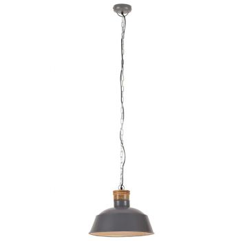 vidaXL Lampă suspendată industrială, gri, 42 cm E27