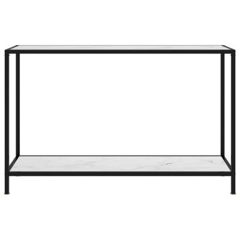 vidaXL Masă consolă, alb, 120 x 35 x 75 cm, sticlă securizată