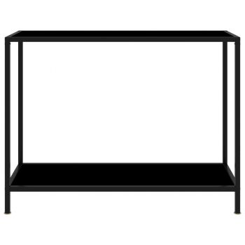 vidaXL Masă consolă, negru, 100 x 35 x 75 cm, sticlă securizată