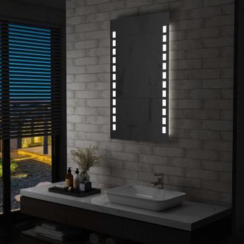 vidaXL Oglindă cu LED de perete de baie, 60 x 100 cm