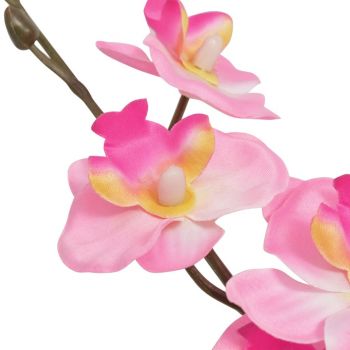 vidaXL Plantă artificială orhidee cu ghiveci, 30 cm, roz