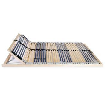 vidaXL Bază de pat cu șipci, 42 șipci, 7 zone, 120 x 200 cm