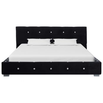 vidaXL Cadru de pat, negru, 120 x 200 cm, catifea