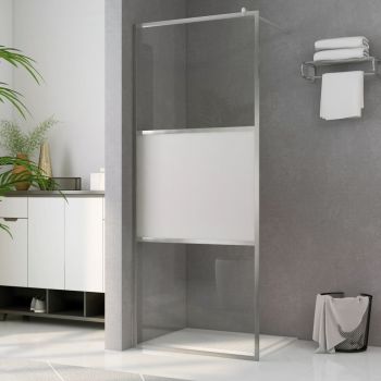 vidaXL Paravan de duș walk-in, 90 x 195 cm, sticlă ESG semi-mată