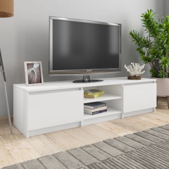 vidaXL Comodă TV, alb, 140 x 40 x 35,5 cm, PAL