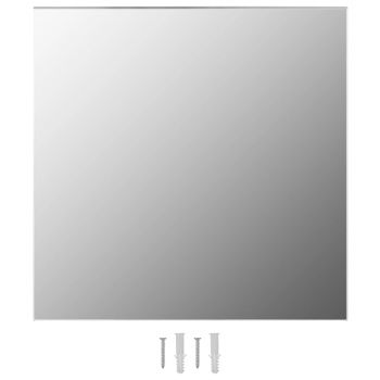 vidaXL Oglinzi de perete, 2 buc., 50 x 50 cm, sticlă, pătrat