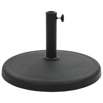 vidaXL Suport umbrelă de soare, negru, 19 kg, polirășină, rotund