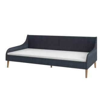 vidaXL Cadru pat de zi canapea, gri închis, material textil