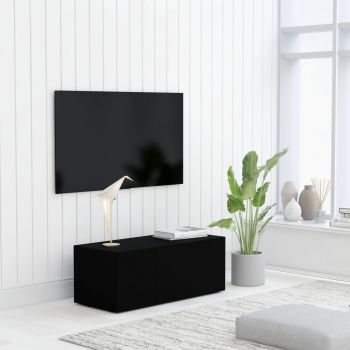 vidaXL Comodă TV, negru, 80 x 34 x 30 cm, PAL