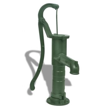 vidaXL Pompă de apă de grădină cu suport, fontă