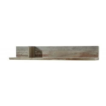 Etajera suspendata din pal Bazna Natur / Gri inchis, l130xA22xH20 cm