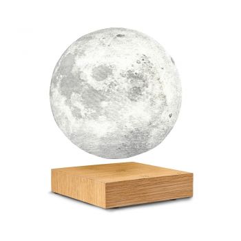 Veioză cu levitație magnetică în formă de Lună Gingko White Ash