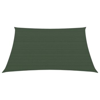 vidaXL Pânză parasolar, verde închis, 3,6x3,6 m, 160 g / m², HDPE