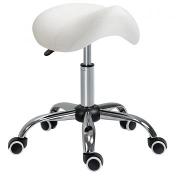 HomCom scaun pentru salon, tip sa 52×53×49-61cm, crem | Aosom Ro