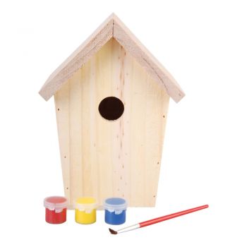 Căsuță din lemn pentru păsări cu culori incluse Esschert Design
