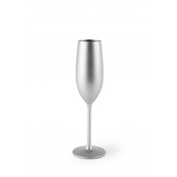 Pahar pentru sampanie, din sticla, 210 ml, Ø4,5xH23 cm, Flute Argintiu