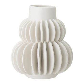 Vază din gresie ceramică Bloomingville Blossom, alb
