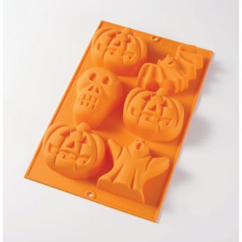 Formă din silicon Lékué Halloween Mould, portocaliu ieftin