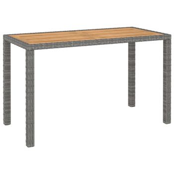 vidaXL Set mobilier de exterior, 6 piese, gri, poliratan, lemn acacia