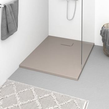 vidaXL Cădiță de duș, maro, 100x80 cm, SMC