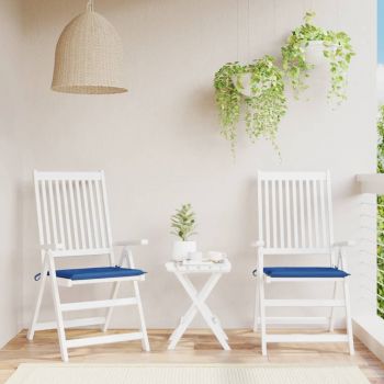 vidaXL Perne scaune grădină 2 buc. albastru 50x50x3 cm țesătură Oxford