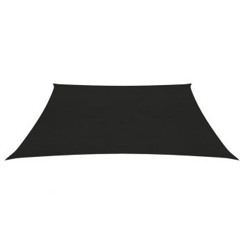 vidaXL Pânză parasolar, negru, 5x5 m, HDPE, 160 g/m²
