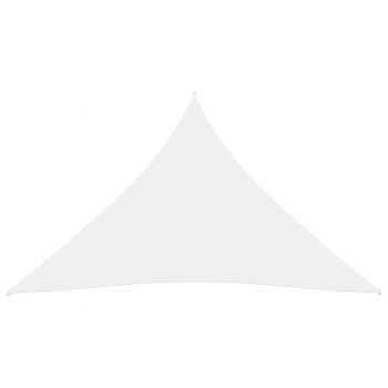 vidaXL Parasolar, alb, 5x5x5 m, țesătură oxford, triunghiular