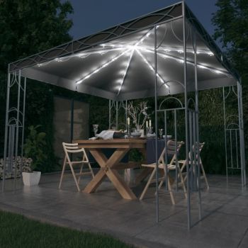 vidaXL Pavilion cu șir de lumini LED, antracit, 300x300cm