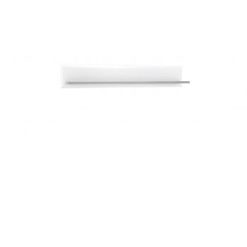 Etajera suspendata din pal, Torrin Stejar Ice Grey / Alb, l140xA22,2xH24 cm