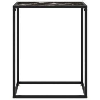 vidaXL Masă consolă, negru, 60x35x75 cm, sticlă securizată