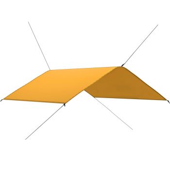 vidaXL Prelată de exterior, galben, 4x4 m