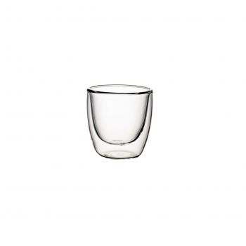 Set 2 cesti cafea, din sticla cu pereti dubli, Artesano Simple S Transparent, 110 ml, Villeroy & Boch