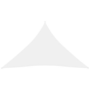vidaXL Parasolar, alb, 5x7x7 m, țesătură oxford, triunghiular